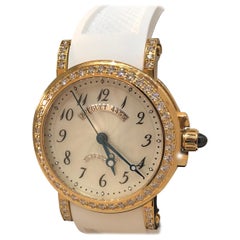 Used Breguet Marine Yellow Gold Diamond Bezel Ladies Watch 8818ba/59/564.dd00 New