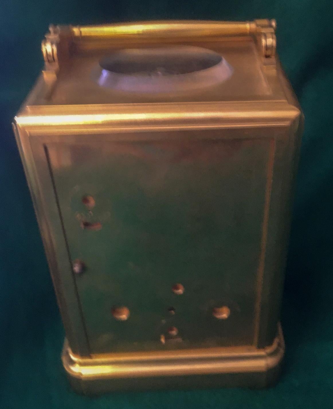 Breguet Neveu Compagnie à Paris. Grande Sonnerie Striking Carriage Clock In Good Condition In Savannah, GA
