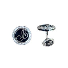 Breguet Onyx 18 Karat White Gold Fine Jewelry Statement Cufflinks