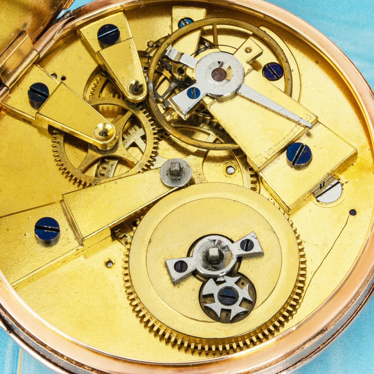Breguet Rare Rose Gold Keywind Cylinder Date Pocket Watch C1830 2