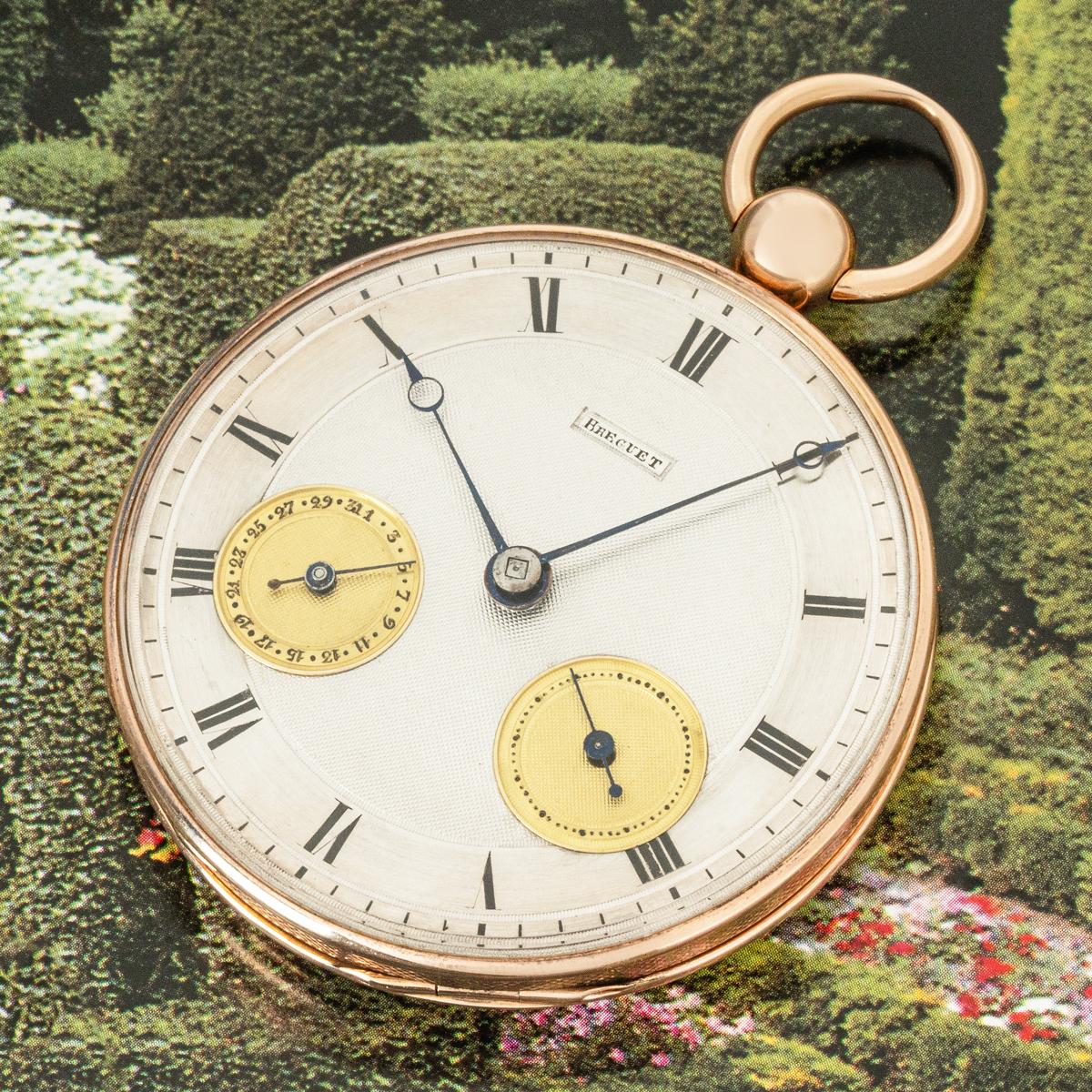 Breguet Rare Rose Gold Keywind Cylinder Date Pocket Watch C1830 4