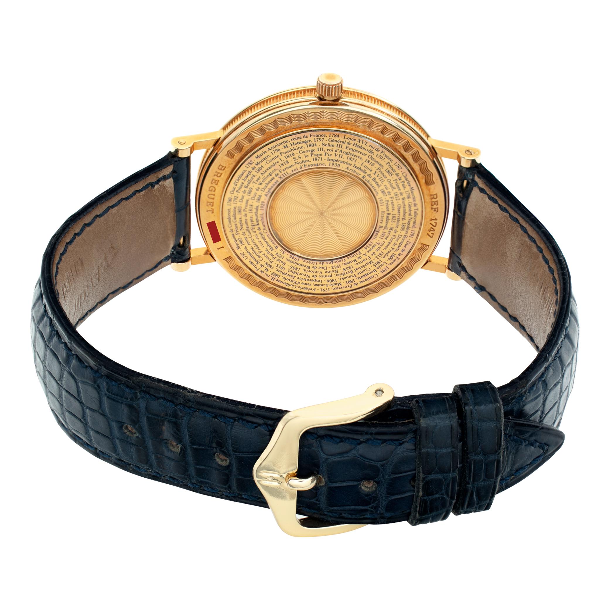 Women's or Men's Breguet Regulator 18k yellow gold Automatic Wristwatch Ref 1747 For Sale
