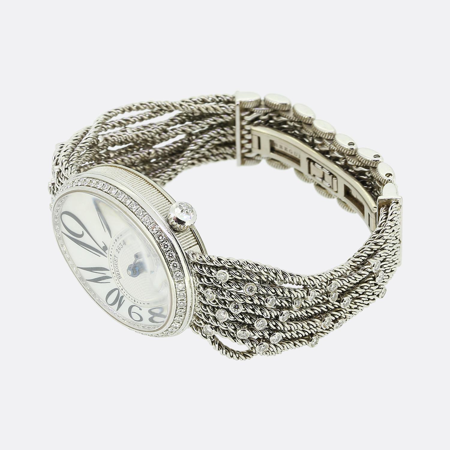 Pear Cut Breguet Reine de Naples Automatic Ladies Diamond Wristwatch Ref. 8918