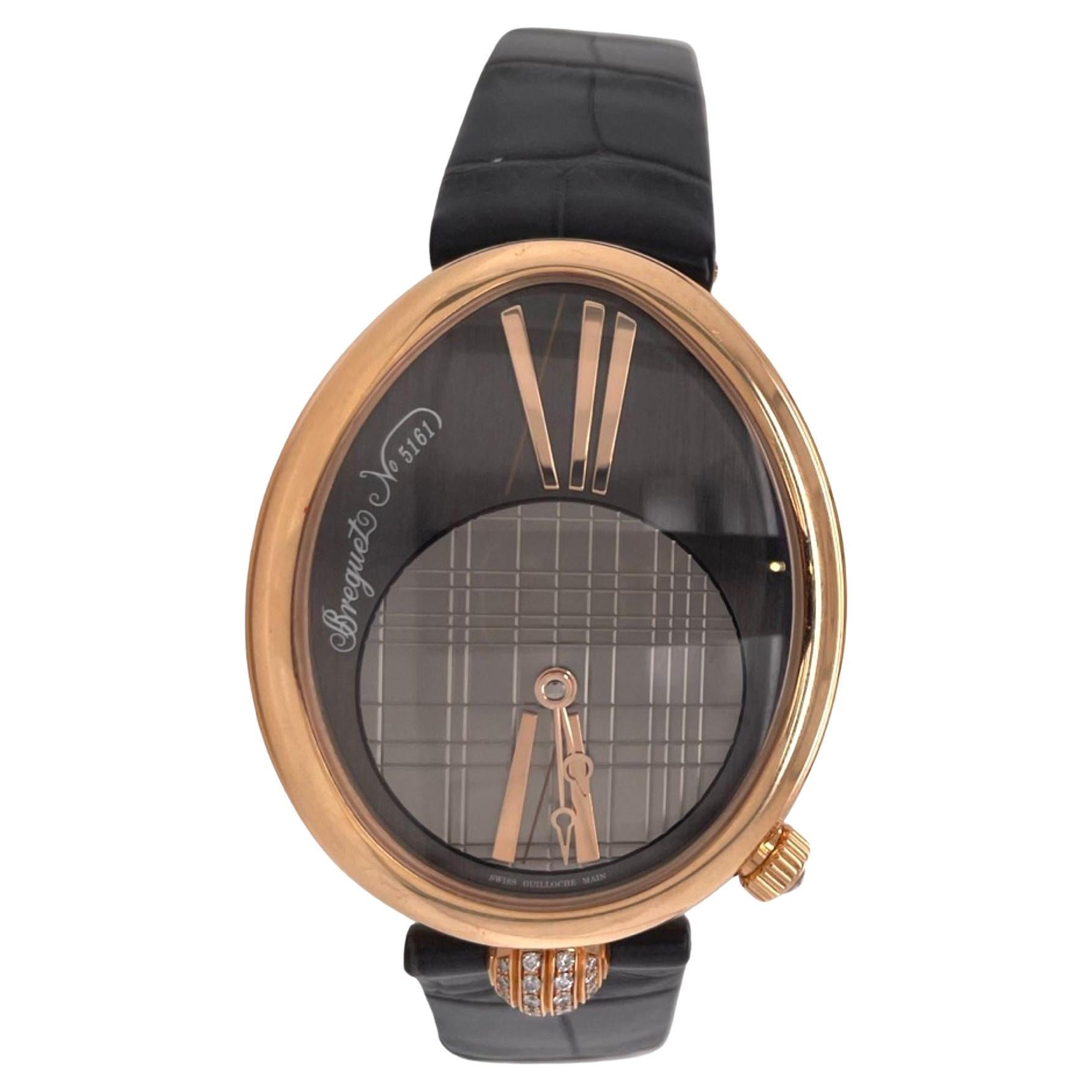 Breguet Reine De Naples Ref.8968BR/X1/986/0D00 Rose Gold Leather Band Watch For Sale