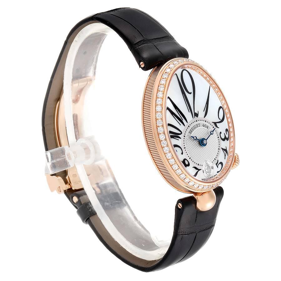 Breguet Reine de Naples Rose Gold Mother of Pearl Diamond Ladies Watch 8818 In Excellent Condition In Atlanta, GA