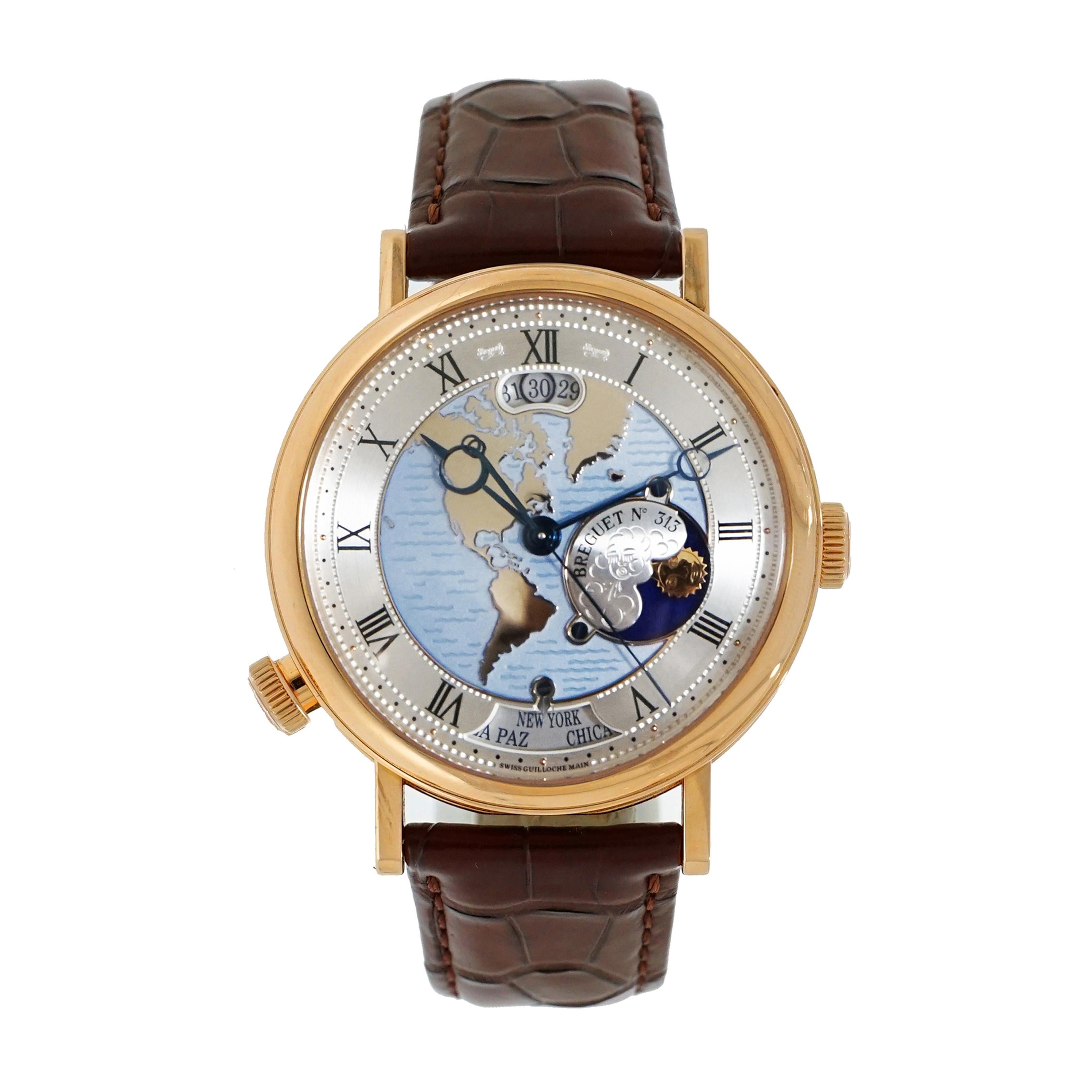 Breguet Rose Gold Classique "Hora Mundi" Self-Winding Wristwatch