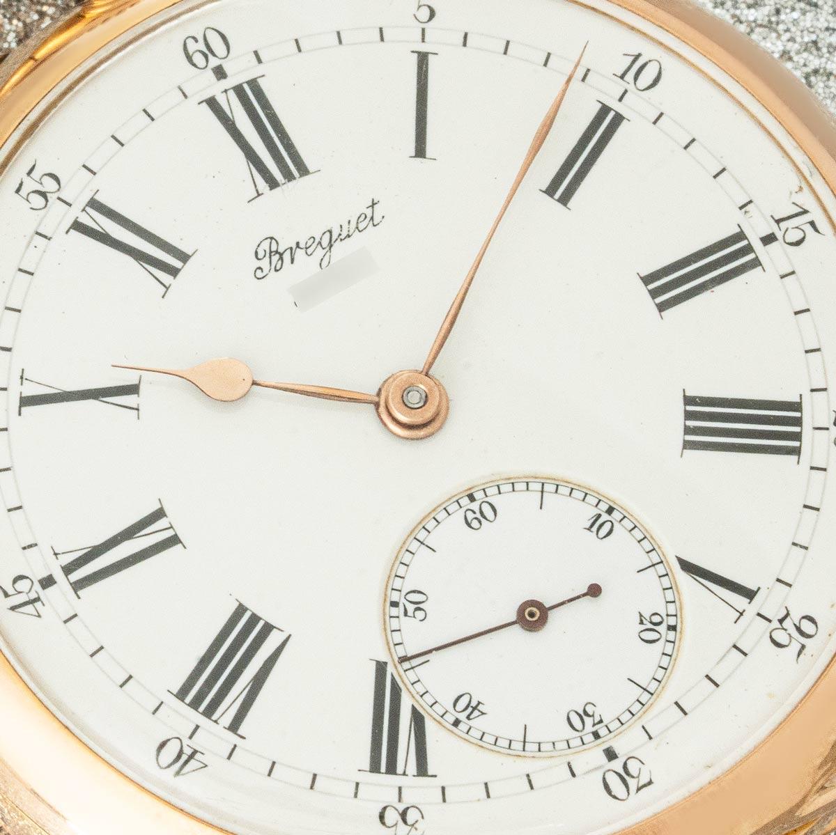 Orologio da tasca a leva senza chiave Breguet in oro rosa C1899 In condizioni buone a London, GB