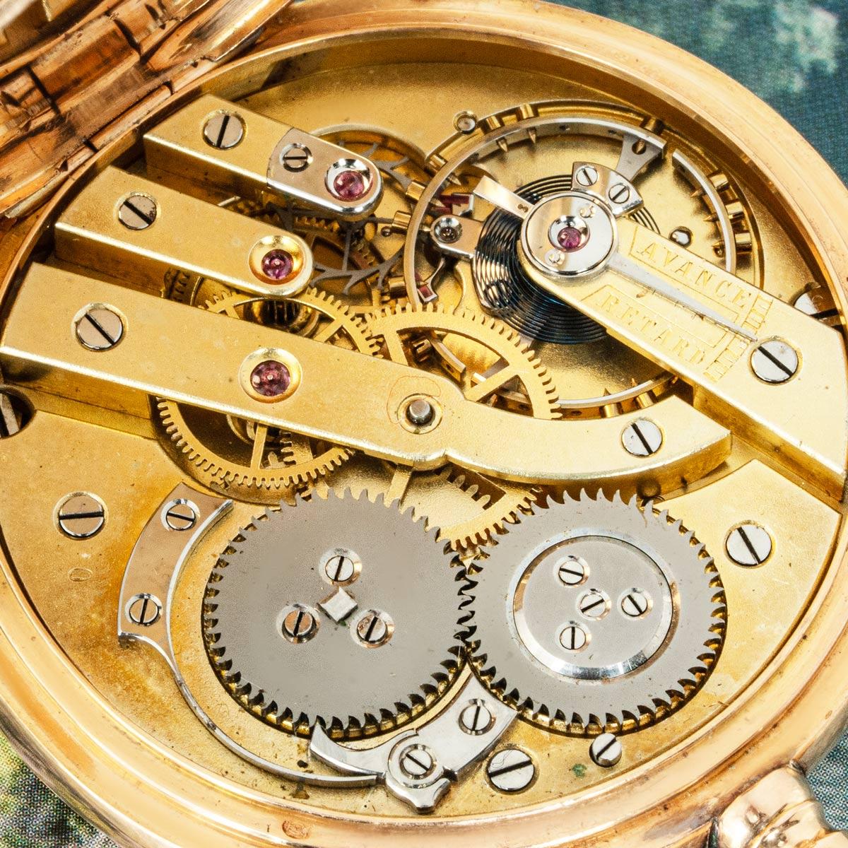 Orologio da tasca a leva senza chiave Breguet in oro rosa C1899 2