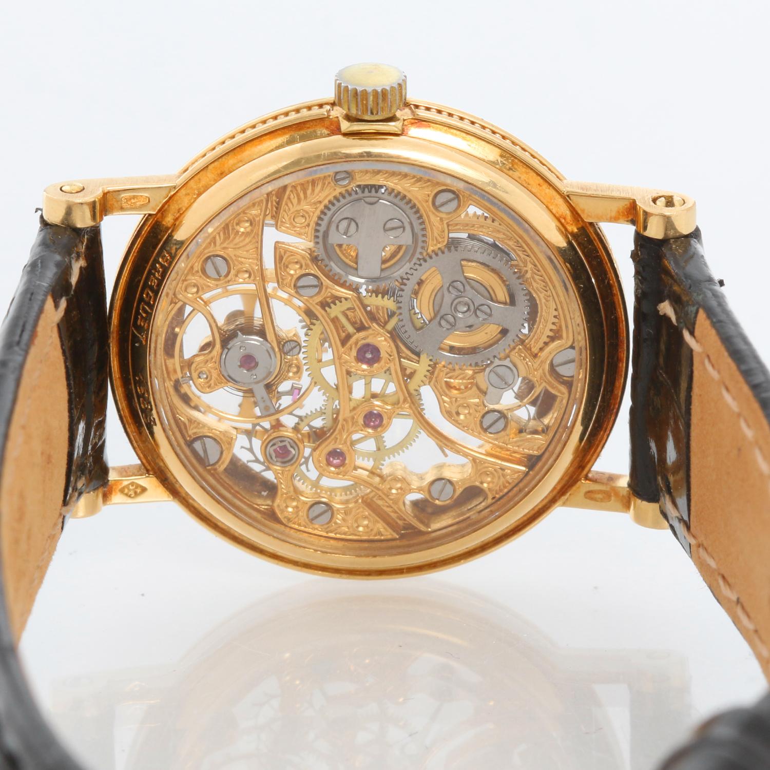 Breguet Skeleton 18k Gelbgold Damenuhr im Zustand „Hervorragend“ in Dallas, TX