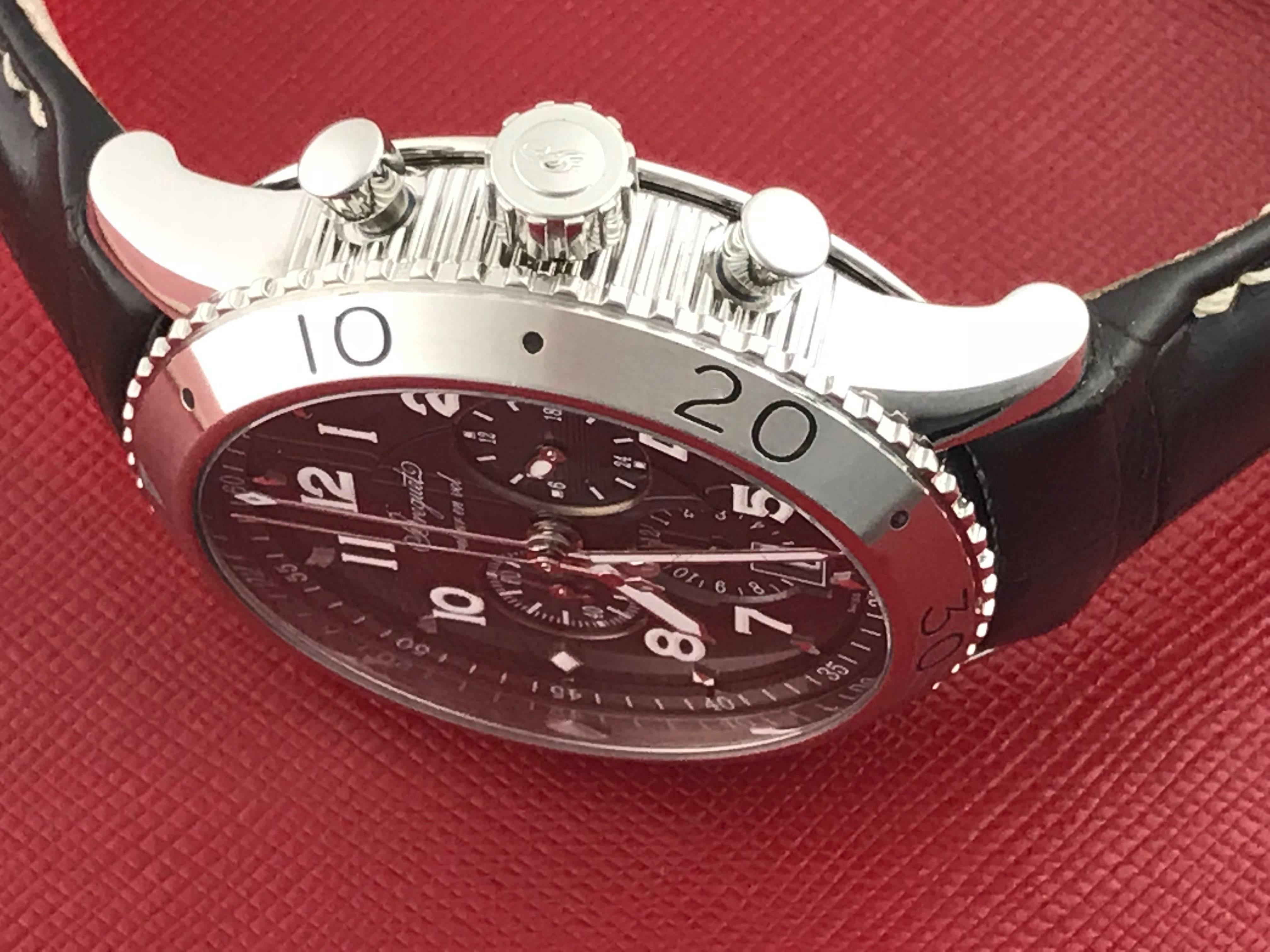 Breguet Stainless Steel Chronograph Type XXI Flyback Automatic Wristwatch  In New Condition In Dallas, TX