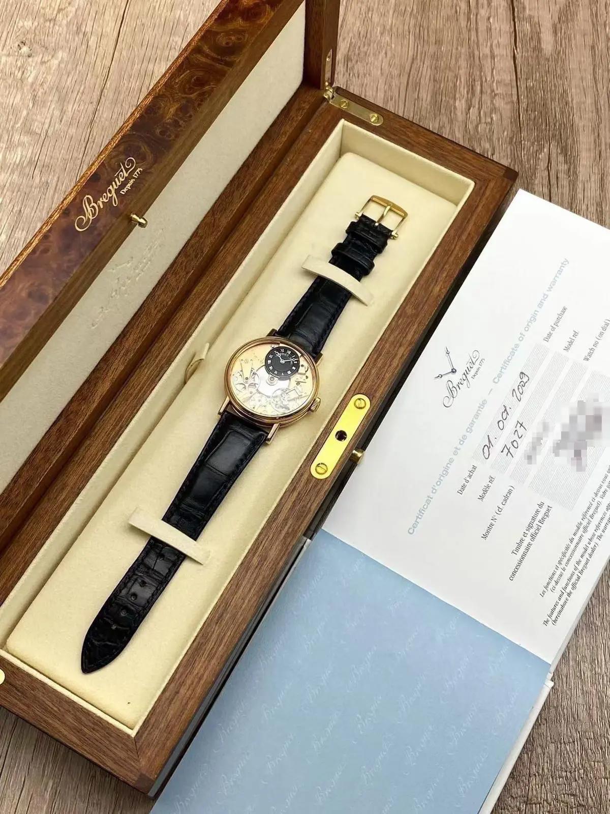 Breguet Tradition Handaufzug 37mm 7027BR/R9/9V6 18K Roségold Boxpapiere mit Schachtel 4