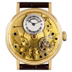 Breguet Tradition Yellow Gold Champagne Open Worked Dial 7037BA/11/9V6 Watch