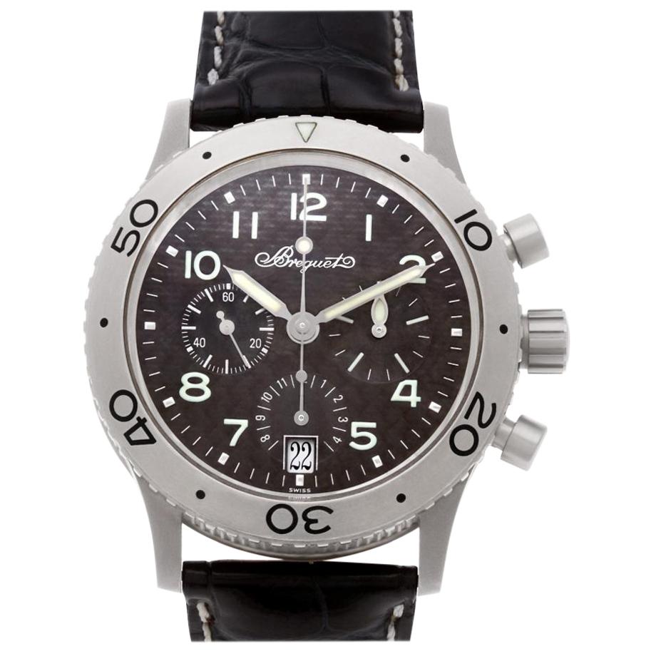 Breguet Transatlantique 3820TI Titanium Black Dial Automatic Watch For Sale