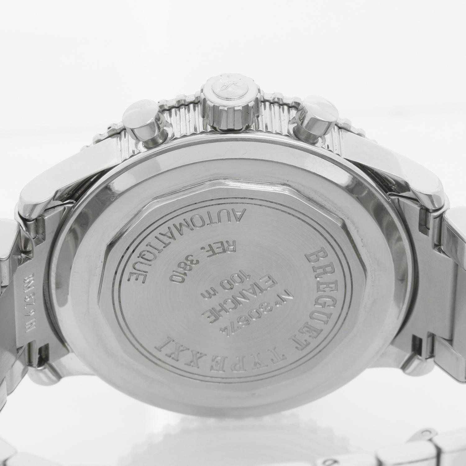 Breguet Transatlantique Type XXI Flyback Montre chronographe pour hommes en acier inoxydable Pour hommes en vente