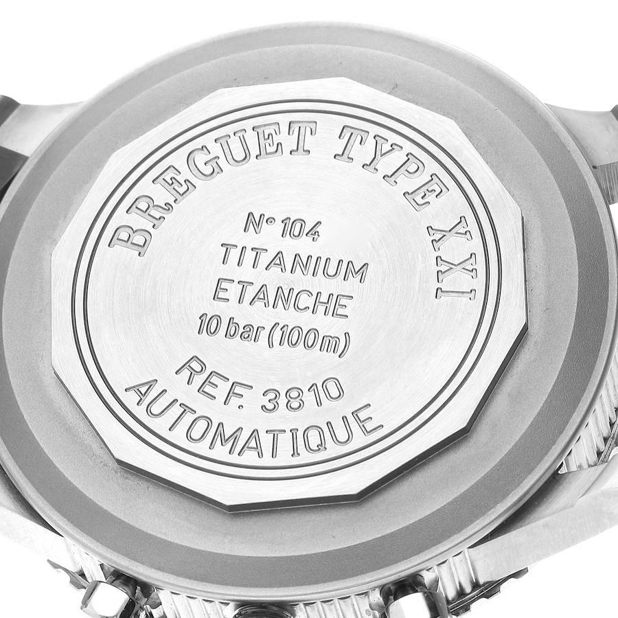 Breguet Transatlantique Type XXI Flyback Titanium Watch 3810 Box Papers In Excellent Condition In Atlanta, GA