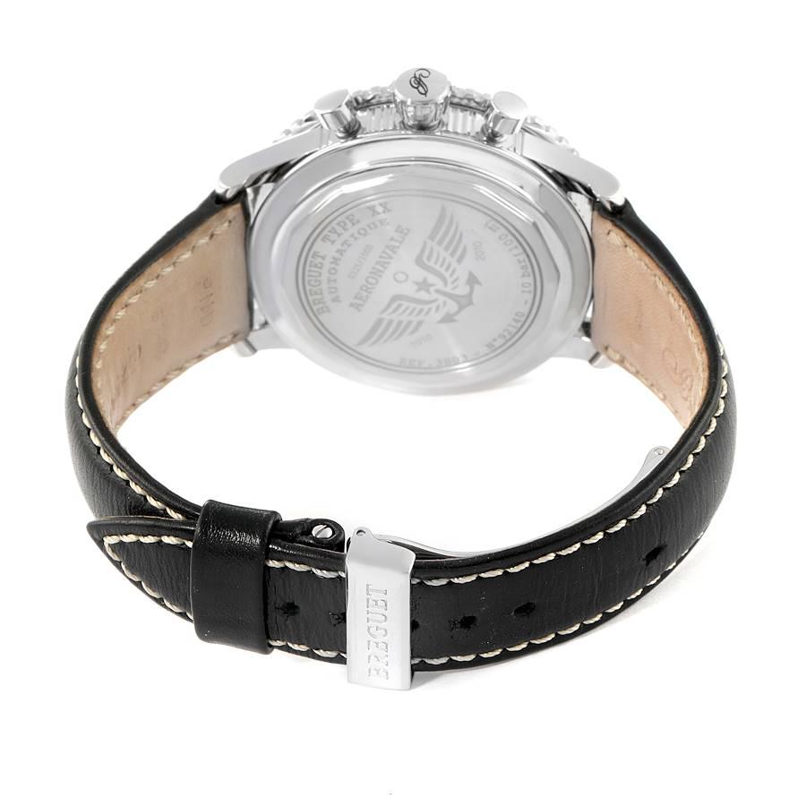 Men's Breguet Type XX Aeronavale Steel Black Dial Mens Watch 3803ST Box Papers For Sale