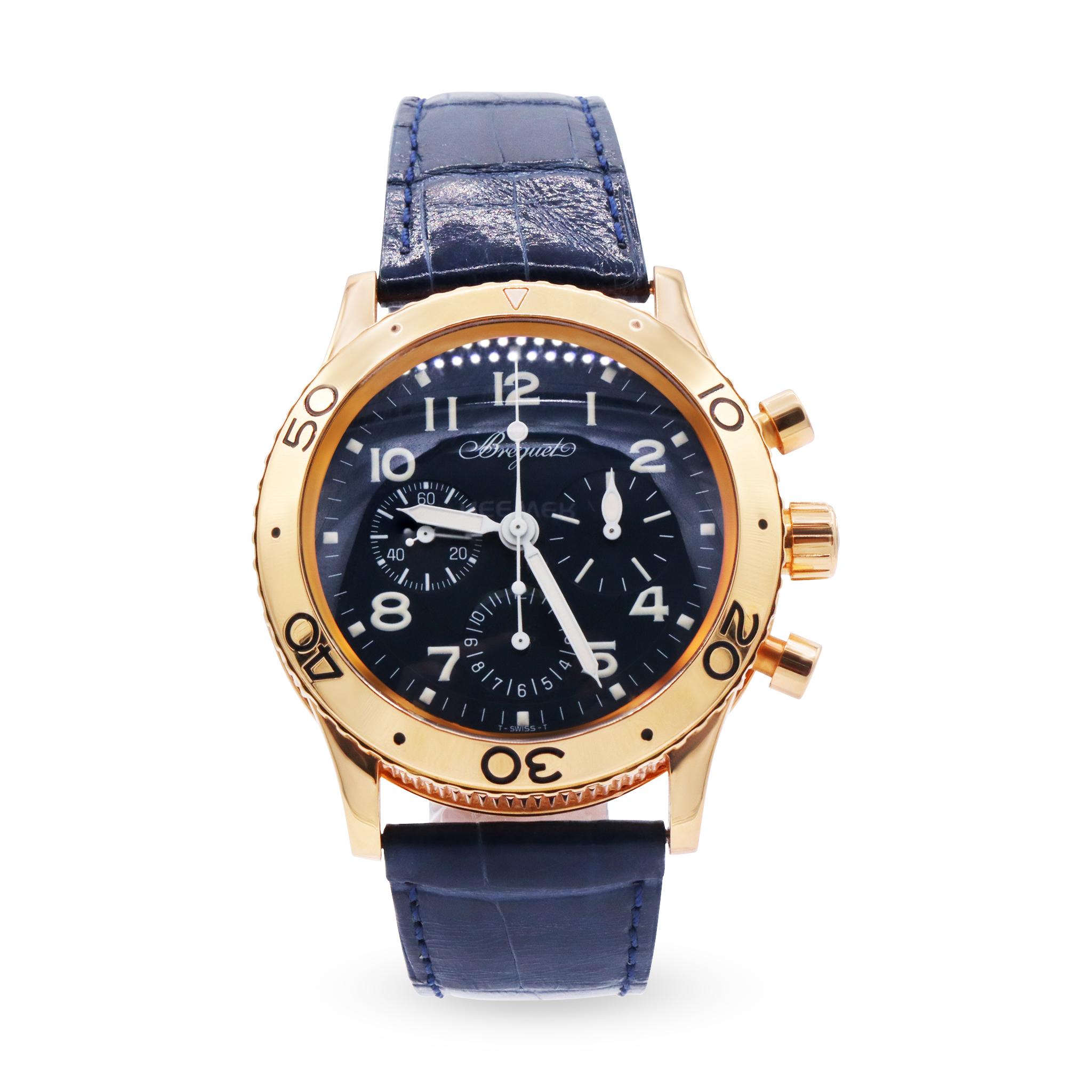 Breguet Type XX - XXI - XXII Aeronavale 3800 18K Rose  Gold Men's watch
For more details leave us a message

Model                  
Type XX - XXI - XXII
Reference Number
3800
Gender
Men's
Metal
18K RG
Case Size
39 mm
Wrist Size
This watch will
