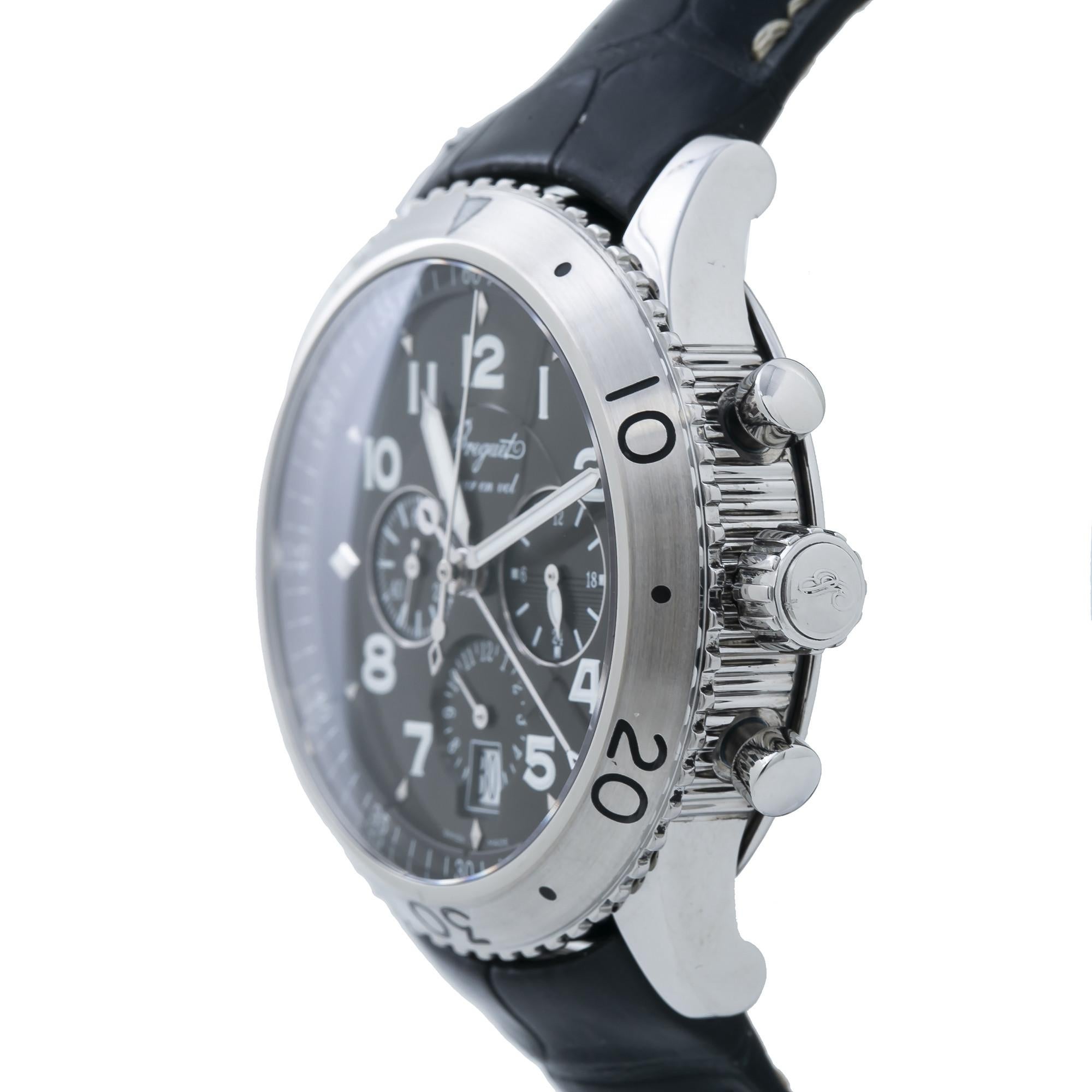 Breguet Type XXI 3810, Brown Dial, Certified and Warranty In Excellent Condition For Sale In Miami, FL