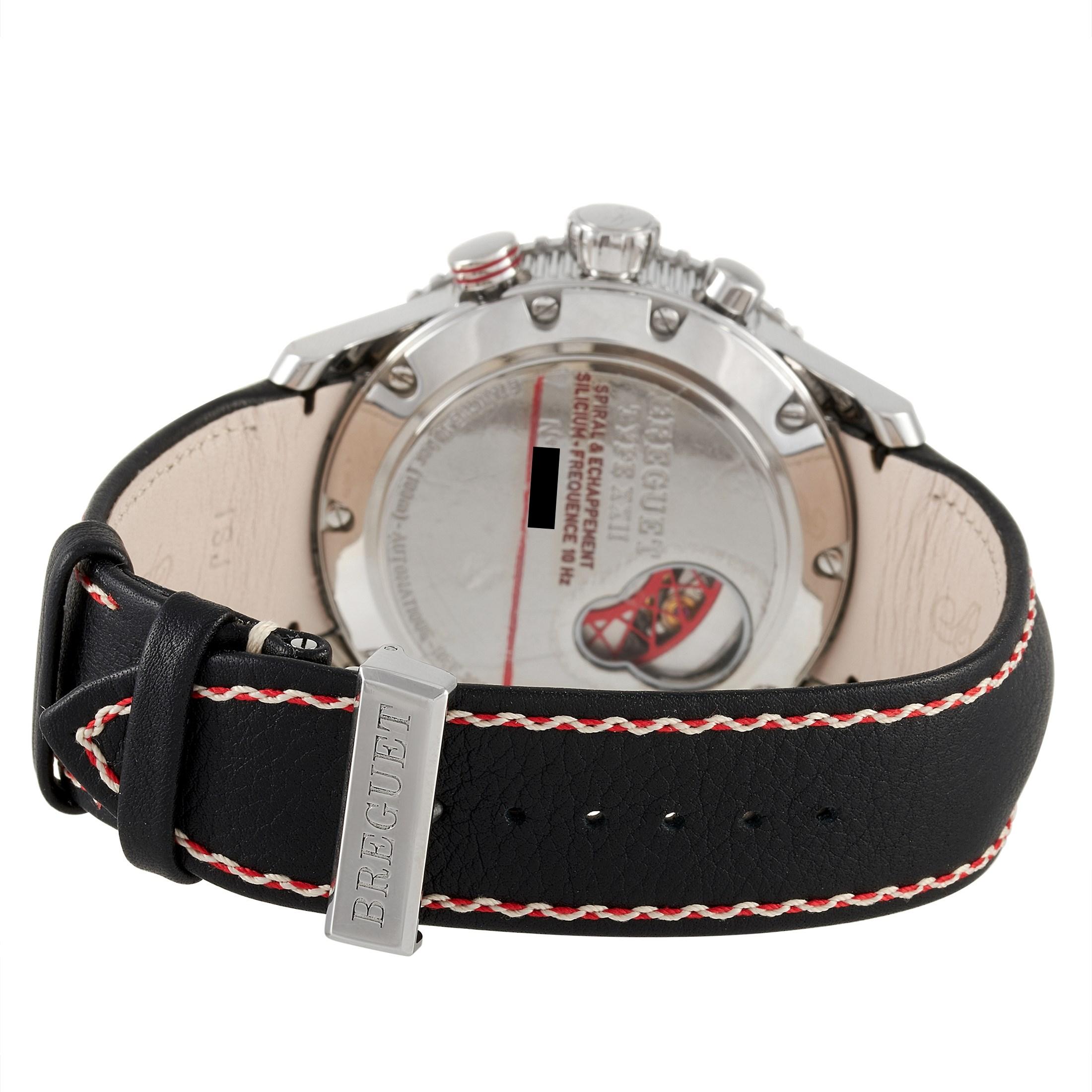 Breguet Type XXII Flyback Chronograph Watch 3880ST/H2/3XV In Excellent Condition In Southampton, PA