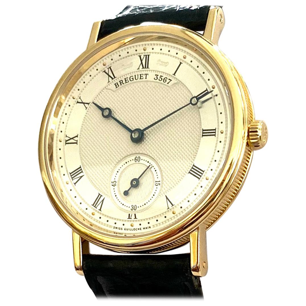 Breguet Watch, 18 Karat Yellow Gold, Nr 5907 "Classique" Hand Wound Movement
