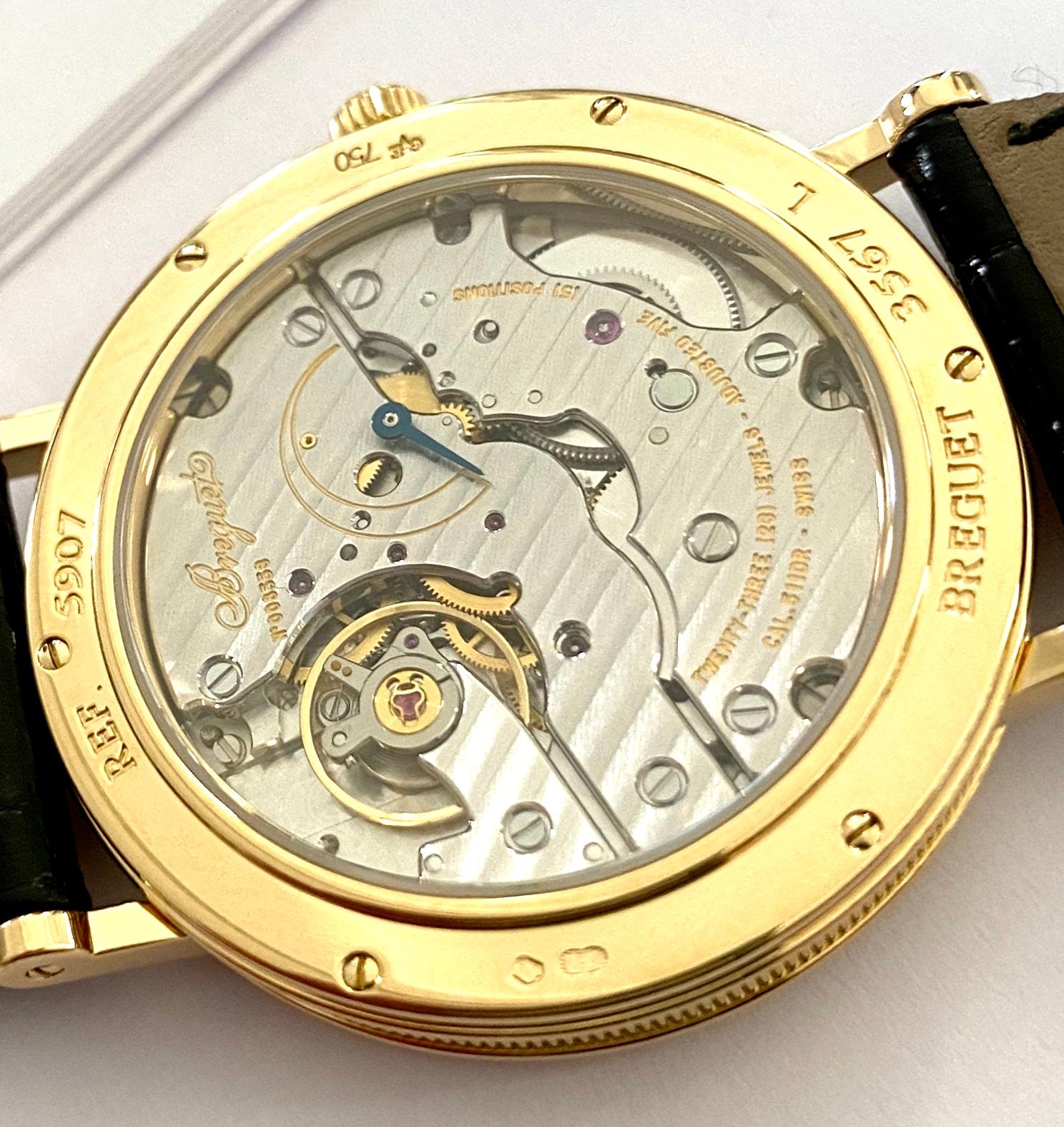 Women's or Men's Breguet Watch, 18 Karat Yellow Gold, Nr 5907 