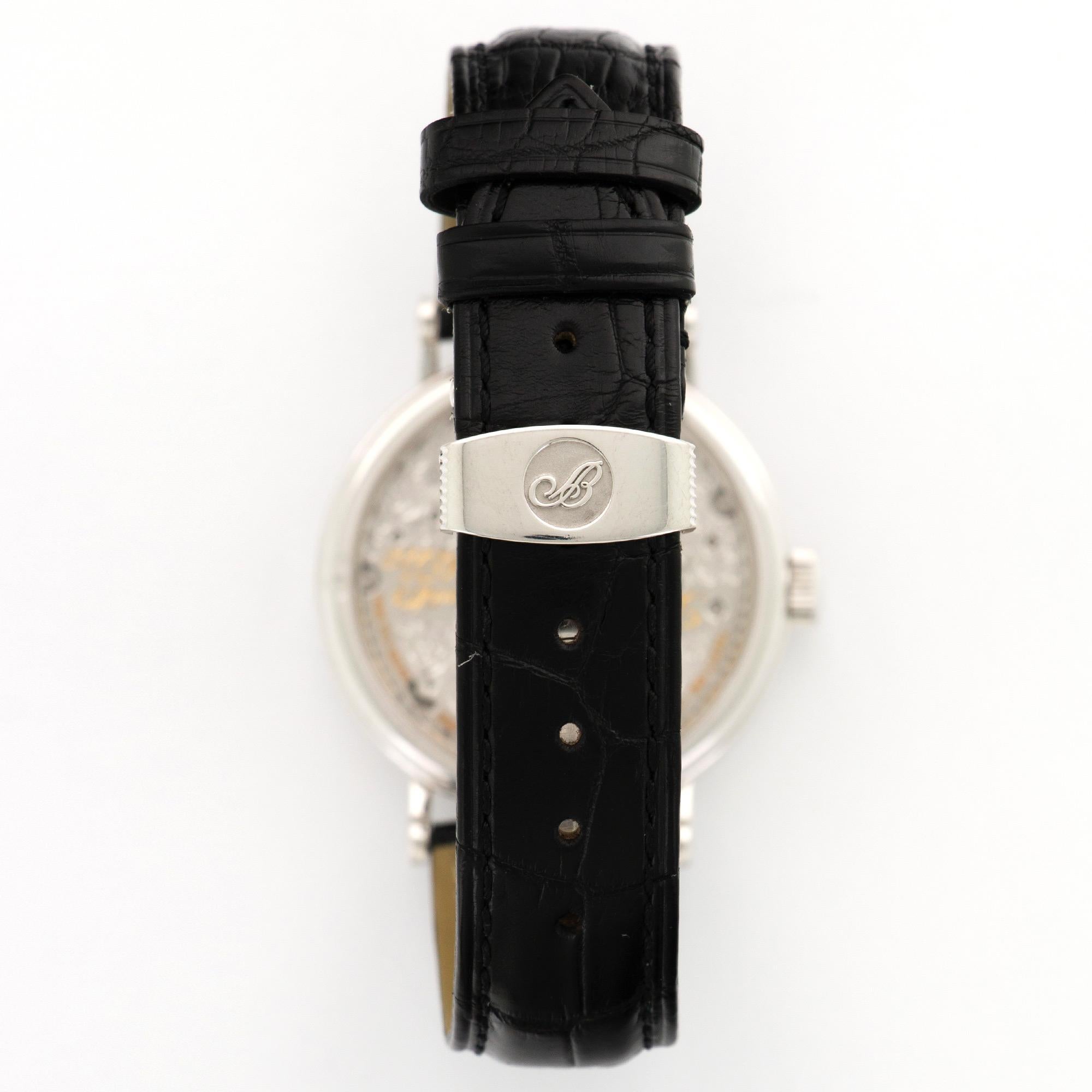 Women's or Men's Breguet White Gold Diamond Tourbillon Watch Ref. 3358 For Sale