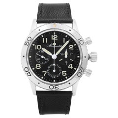 Breguet XX Aeronavale Platinum Chronograph Black Dial Automatic Men Watch 3800PT