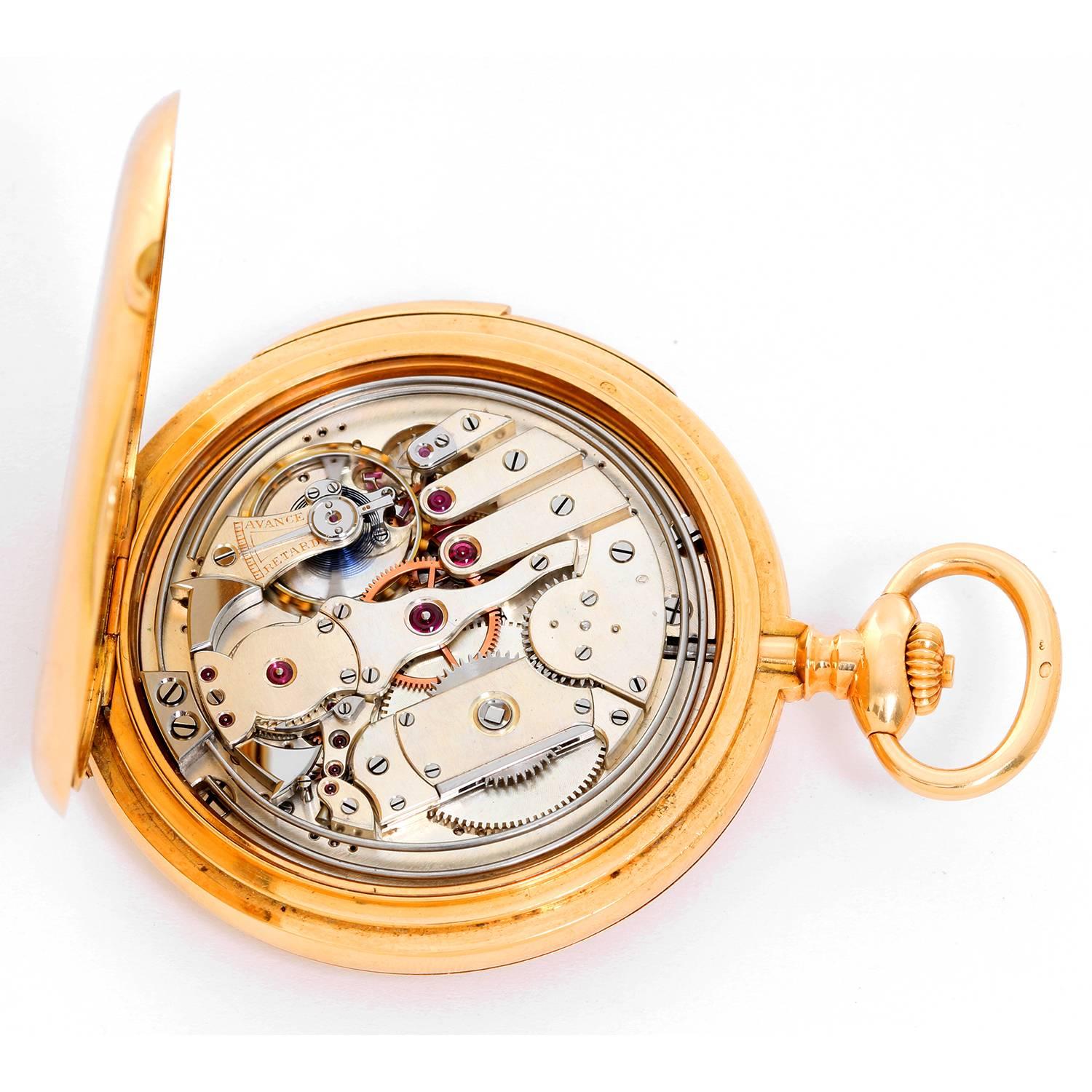 Art Nouveau Breguet Yellow Gold Minute Repeater Pocket Watch