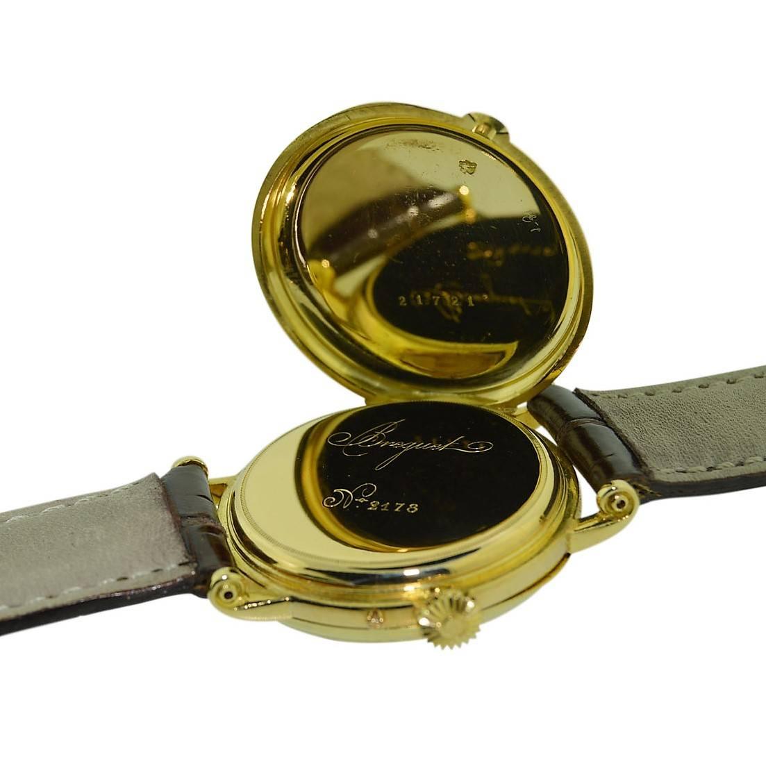 Breguet Yellow Gold Pin Set Manual Wind Watch, circa 1900's 2