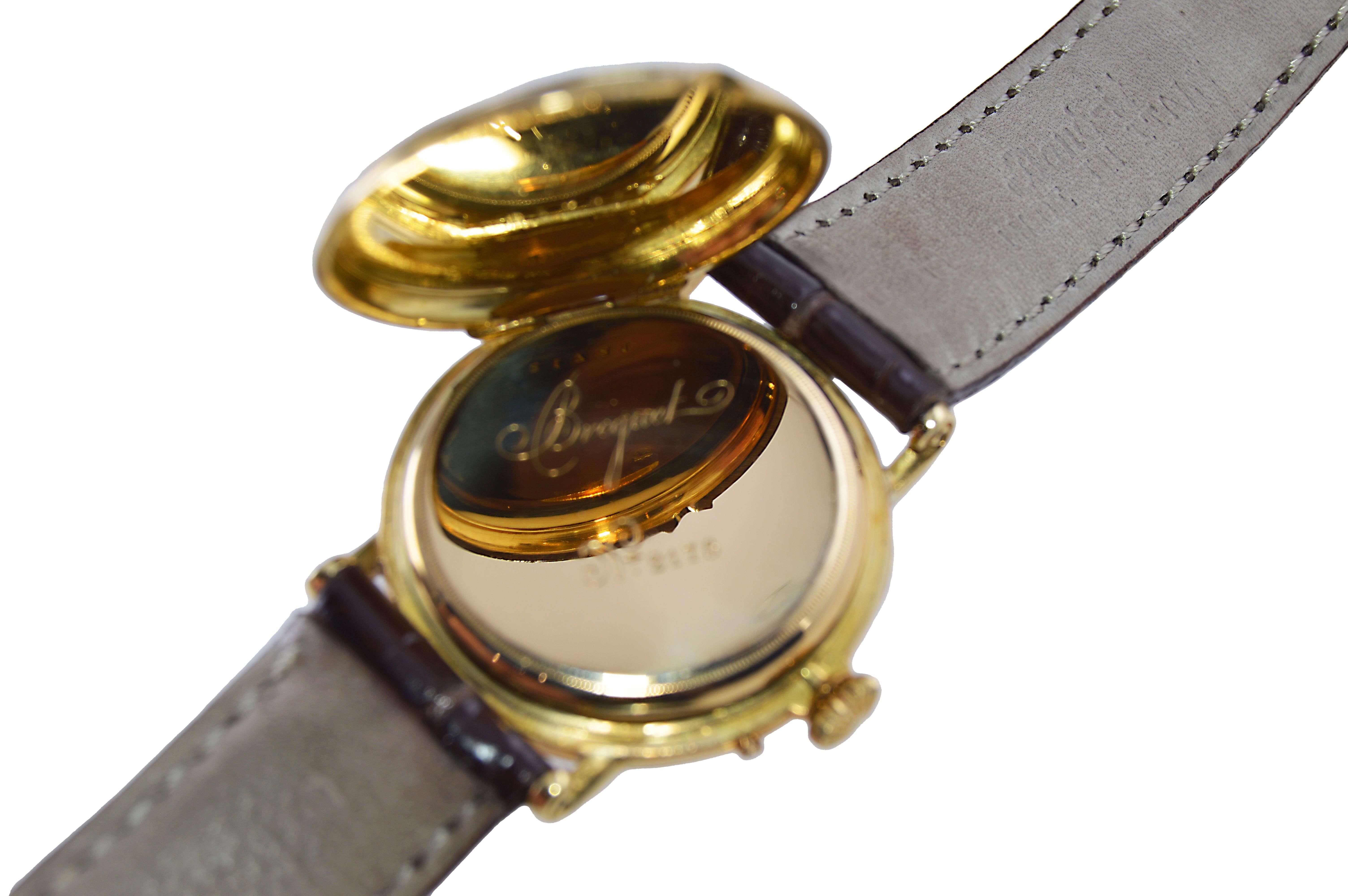 Breguet Gelbgold Pin Set Uhr mit Handaufzug, um 1900 im Angebot 3