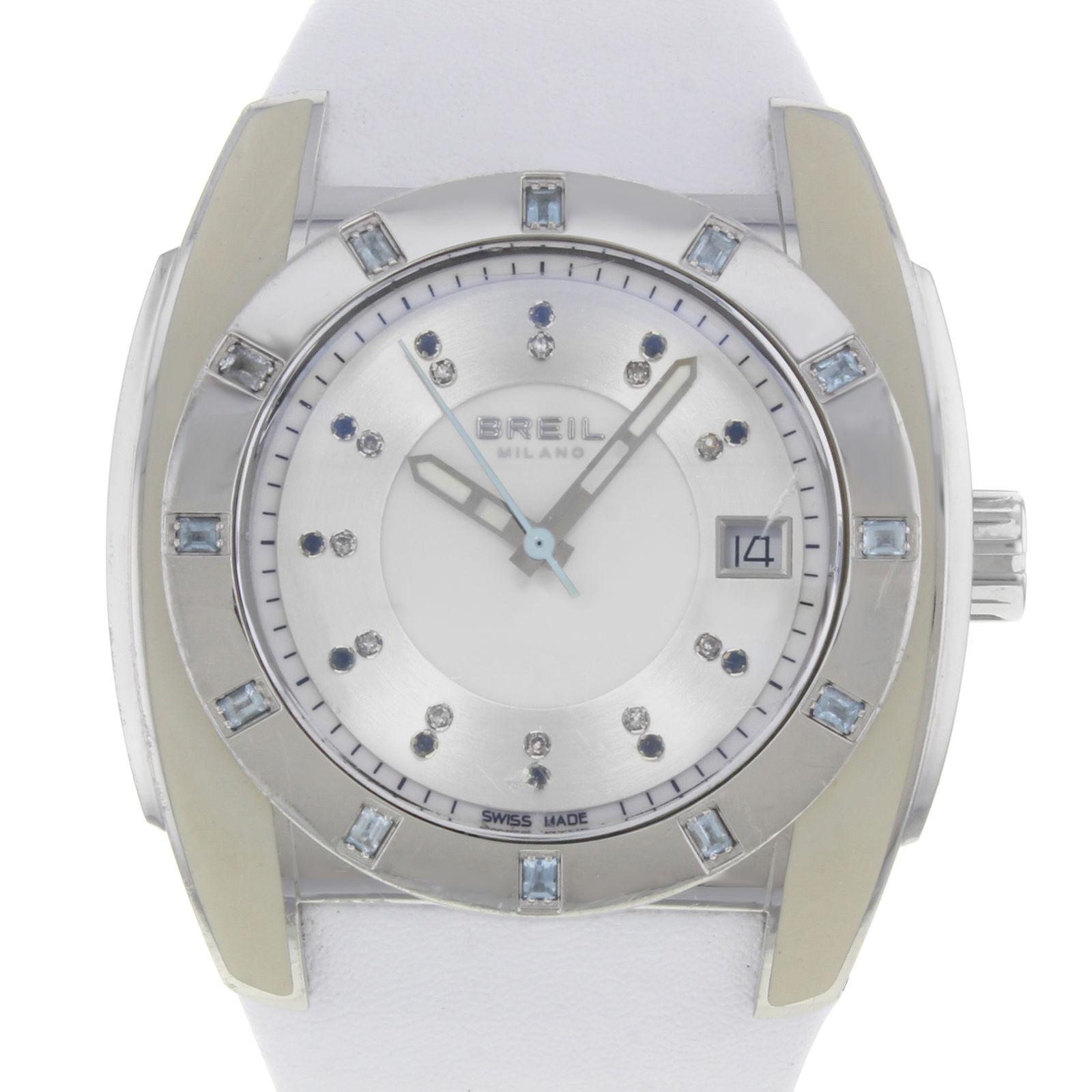 (15356)
This pre-owned Breil Milano BW0520 is a beautiful Womens timepiece that is powered by a quartz movement which is cased in a stainless steel case. It has a round shape face, date, diamonds dial and has hand diamonds style markers. It is