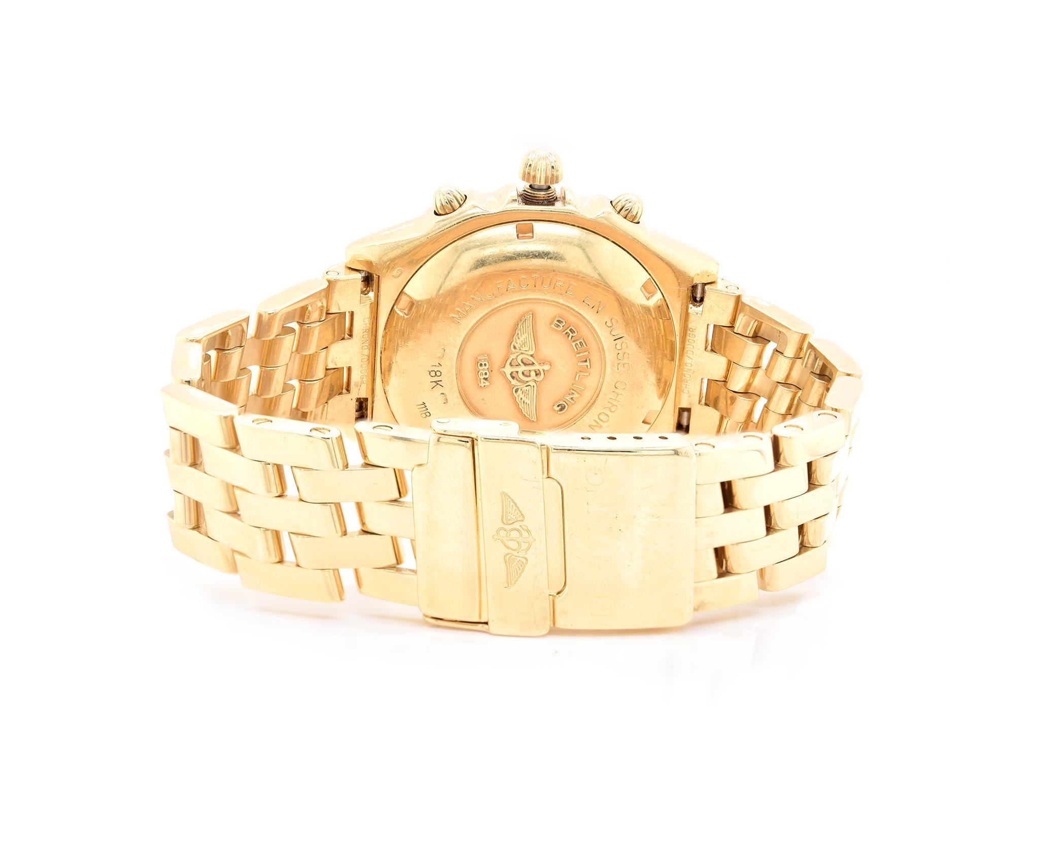 breitling 18 karat gold watch