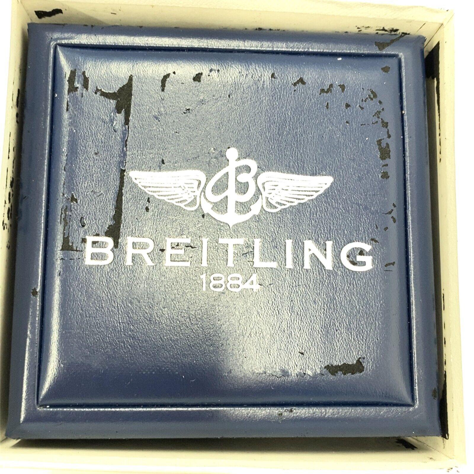 Breitling 1884 Chronomat Watch 42mm, With Original Blue Leather Strap In Excellent Condition In London, GB
