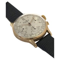 Breitling 1940s Rose Gold Chronograph Wrist Watch