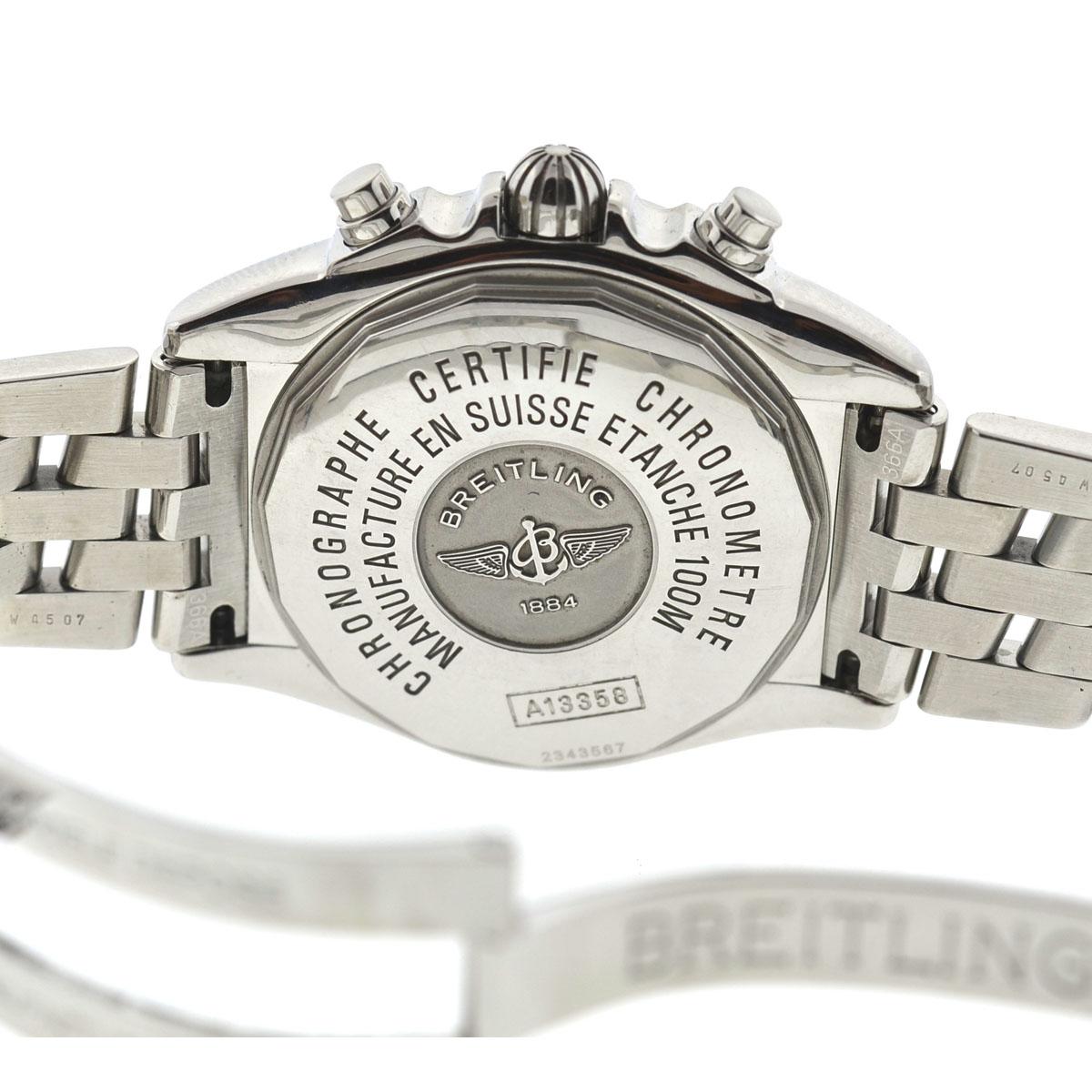 Women's or Men's Breitling A13358 Cockpit Chronograph MOP Diamond Dial Stainless Steel Watch