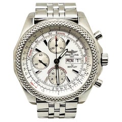 Used Breitling A13362 Bentley Motors GT White Dial Stainless Steel Box Papers