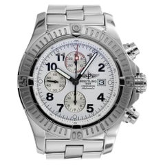 Breitling A13370 White Arabic Super Avenger SA Chronograph Automatic Movement