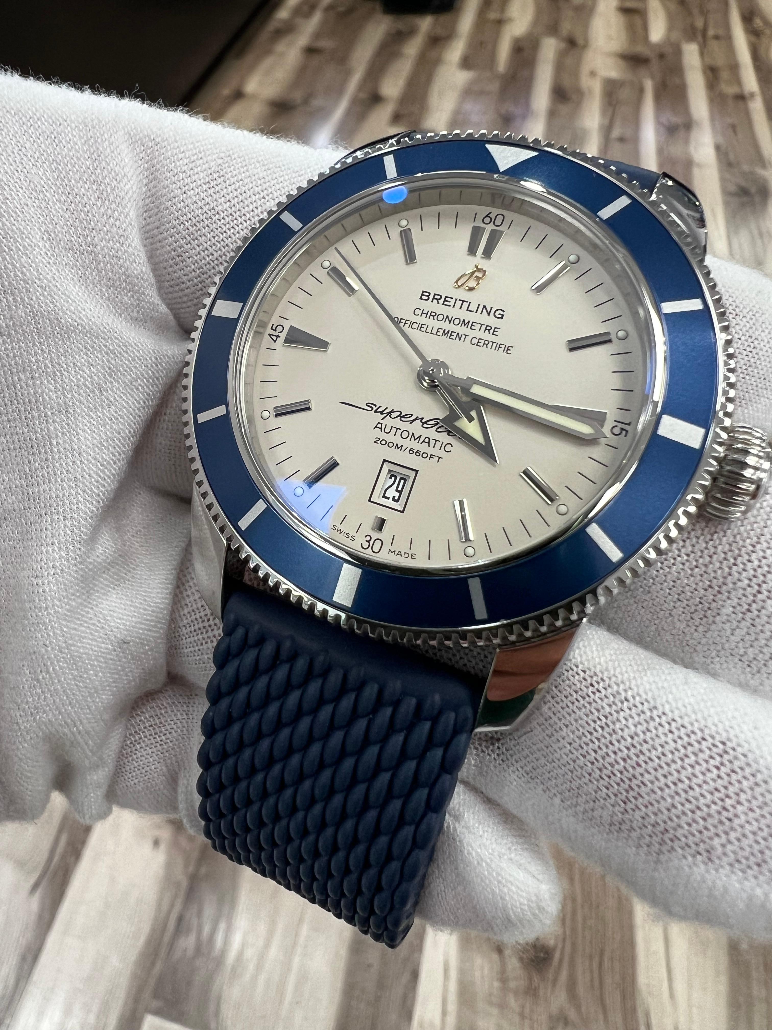 Breitling A17320 Superocean Heritage 46 Stainless Steel Box Booklet In Excellent Condition In San Diego, CA
