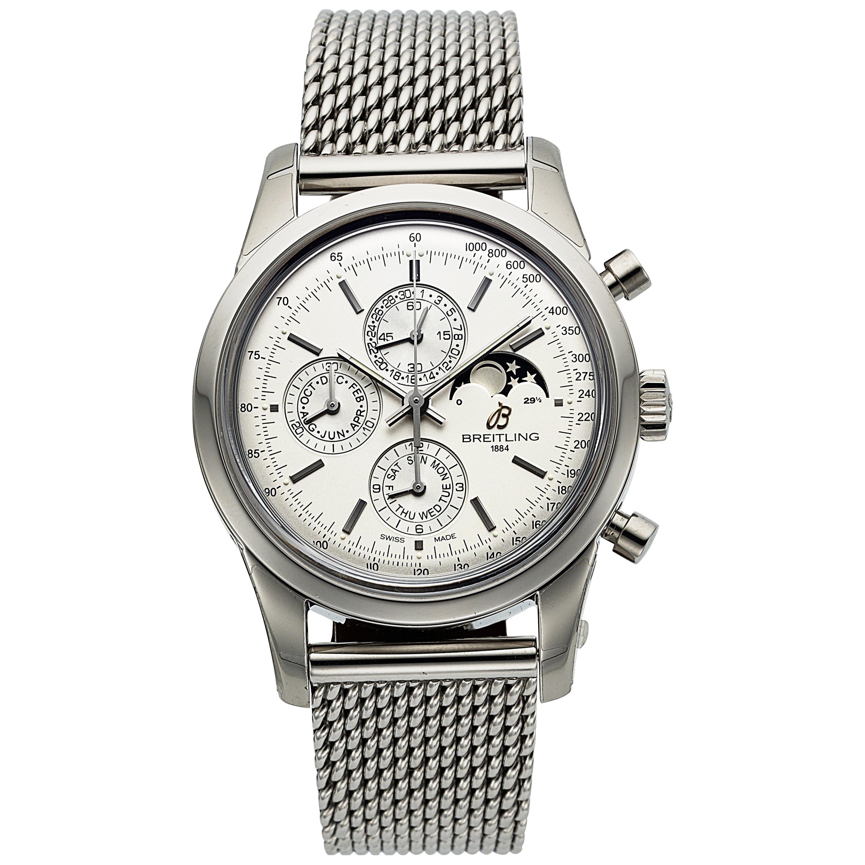 Breitling A1931012 Transocean 1461 Chronograph or Calendar Moonphase For Sale at 1stDibs