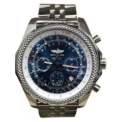 Breitling A25362 Bentley Motors Chronograph Blue Dial Stainless Box and Paper