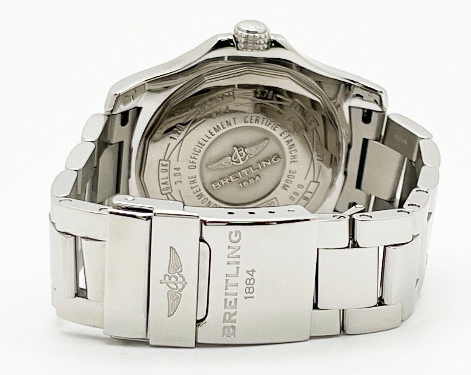 Men's Breitling A32390 Avenger II GMT Blue Dial Stainless Steel Box Paper For Sale