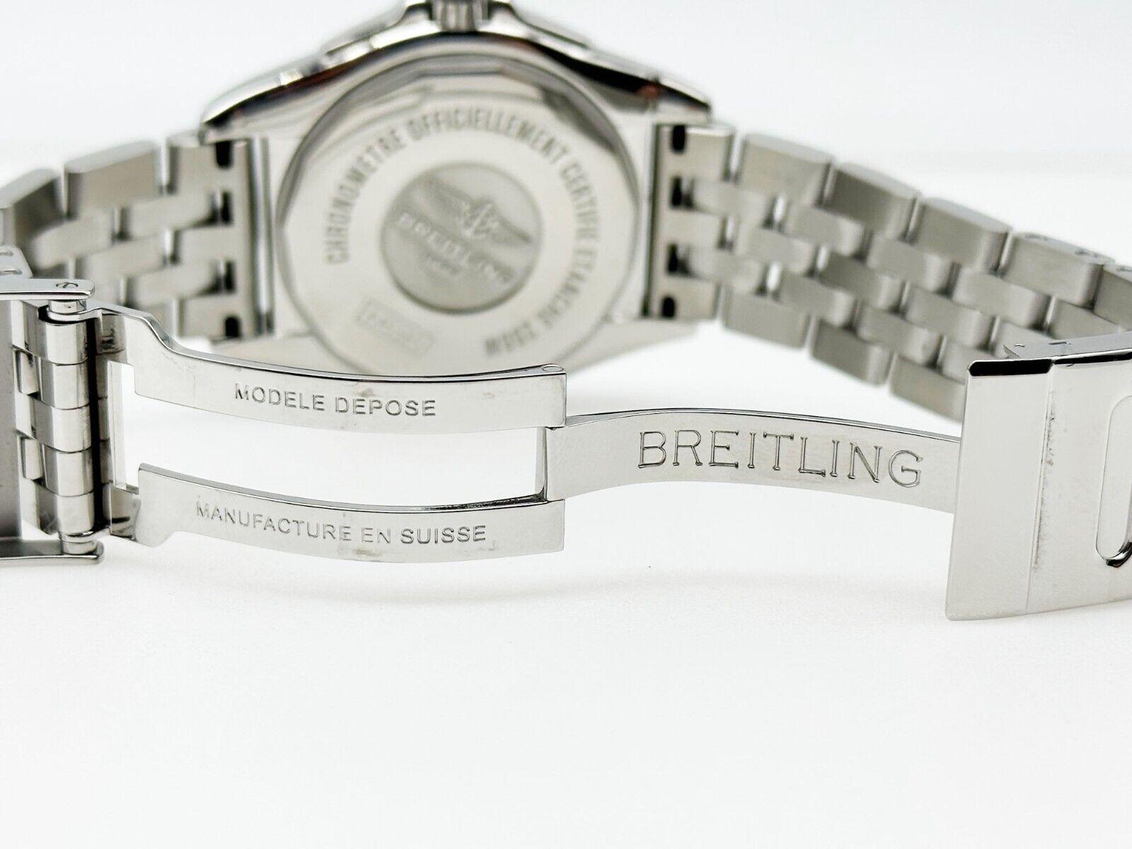 Breitling Galactic A45320 44mm Day Date Blue Automatic Steel Box Paper 2016 In Excellent Condition In San Diego, CA
