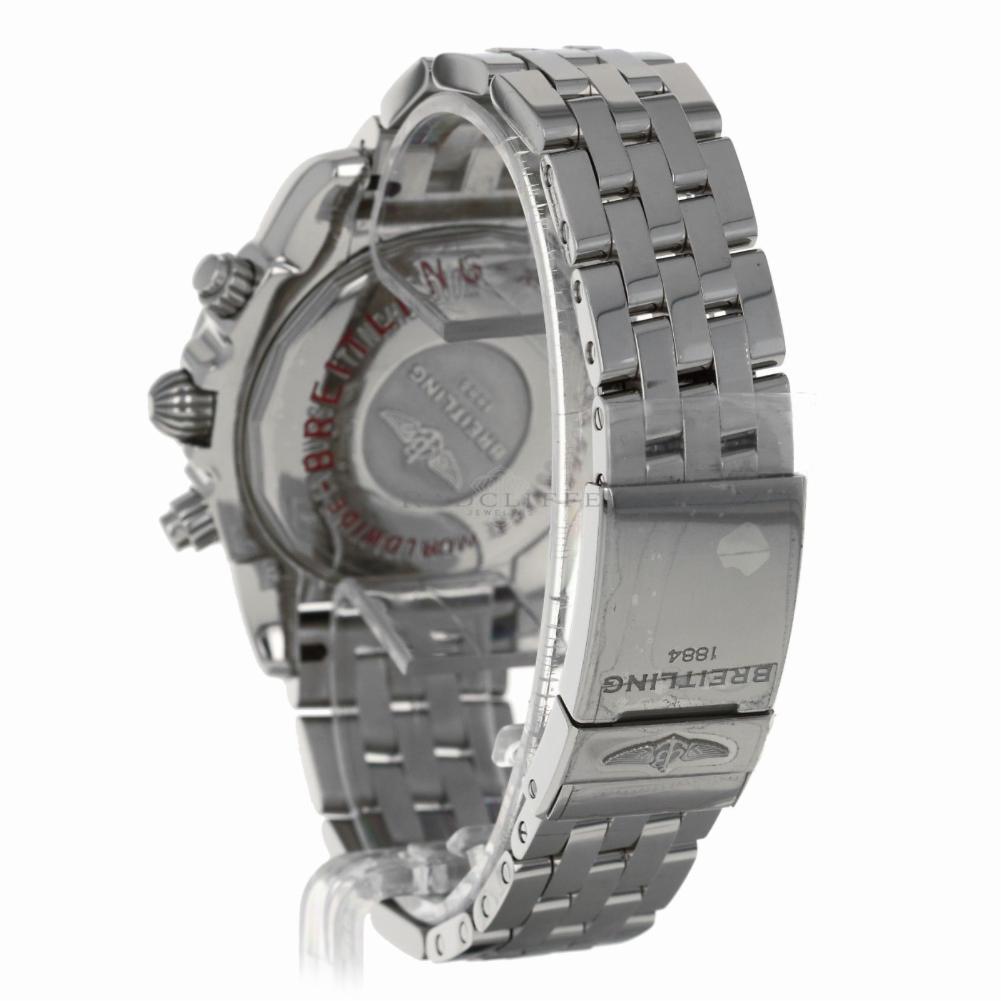 Breitling Chronomat Reference #:AB0110. men's  stainless steel, Breitling, Chronomat  AB0110, automatic self wind. Verified and Certified by WatchFacts. 1 year warranty offered by WatchFacts.
