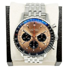 Used Breitling AB0138 Navitimer B01 Copper Dial Stainless Steel Box Paper 2022