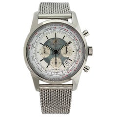 Breitling AB0510 Transocean Unitime White Globe Dial Watch in Stock