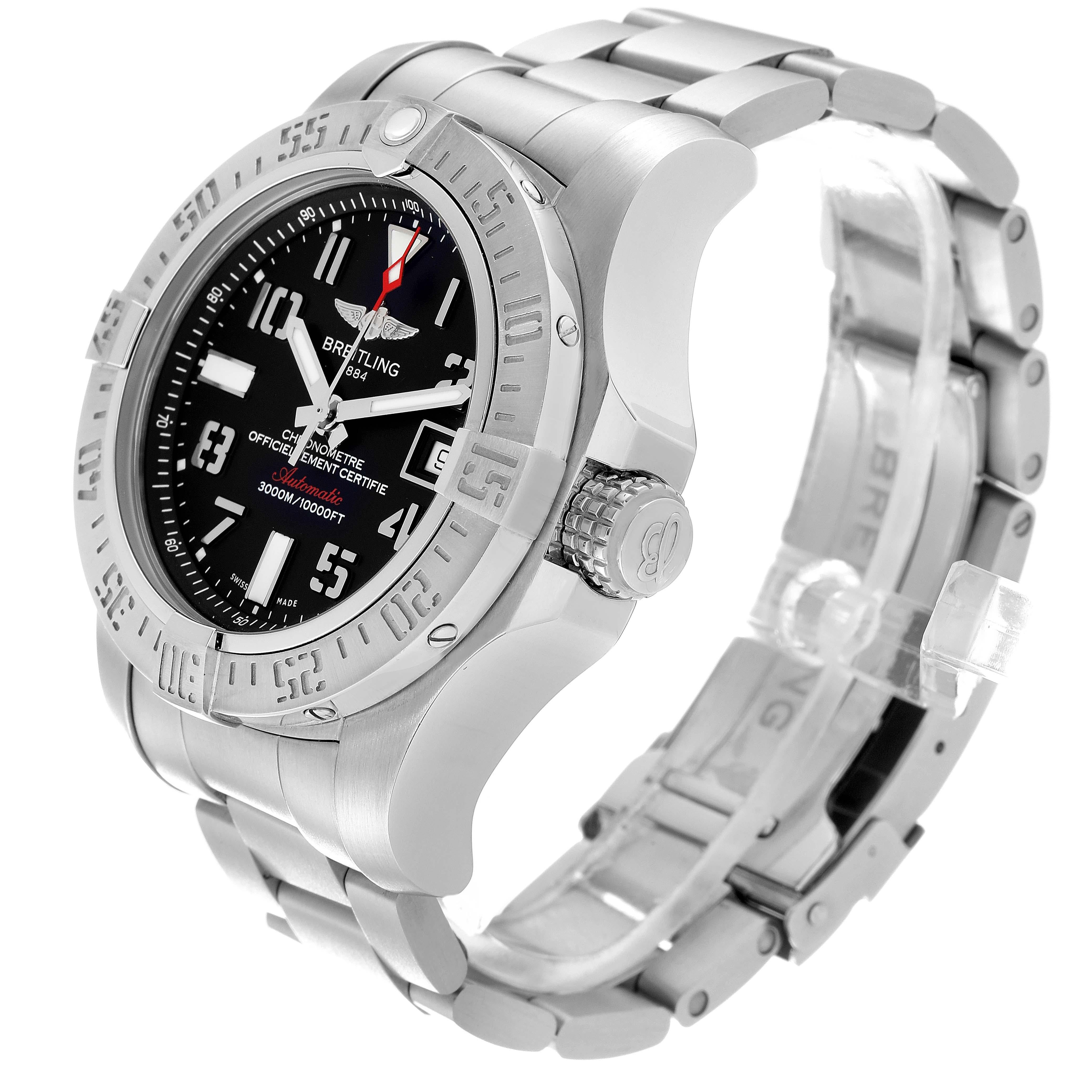 Breitling Aeromarine Avenger II 45 Seawolf Steel Mens Watch A17331 For Sale 4