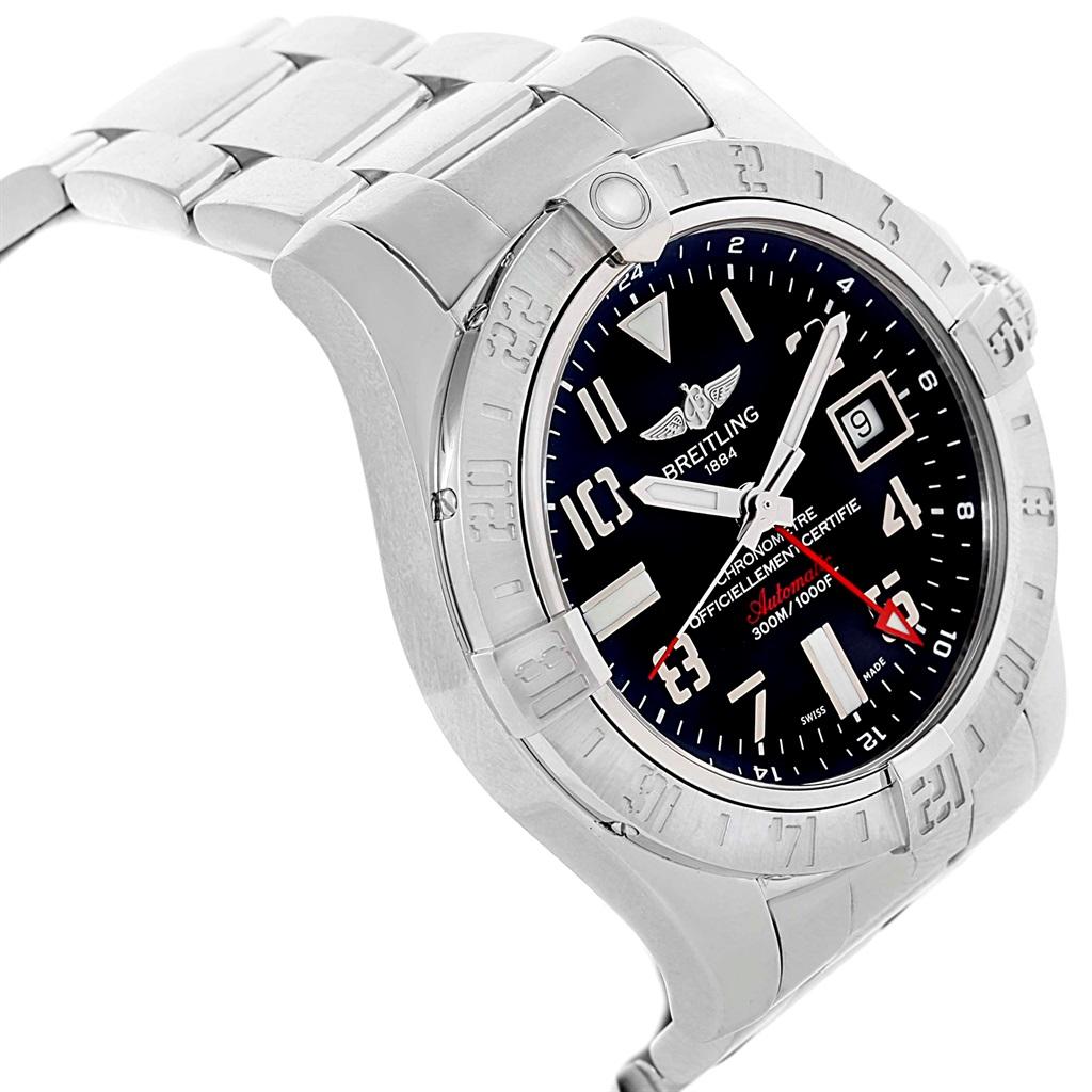 Breitling Aeromarine Avenger II GMT Men's Watch A32390 Box Papers In Excellent Condition For Sale In Atlanta, GA