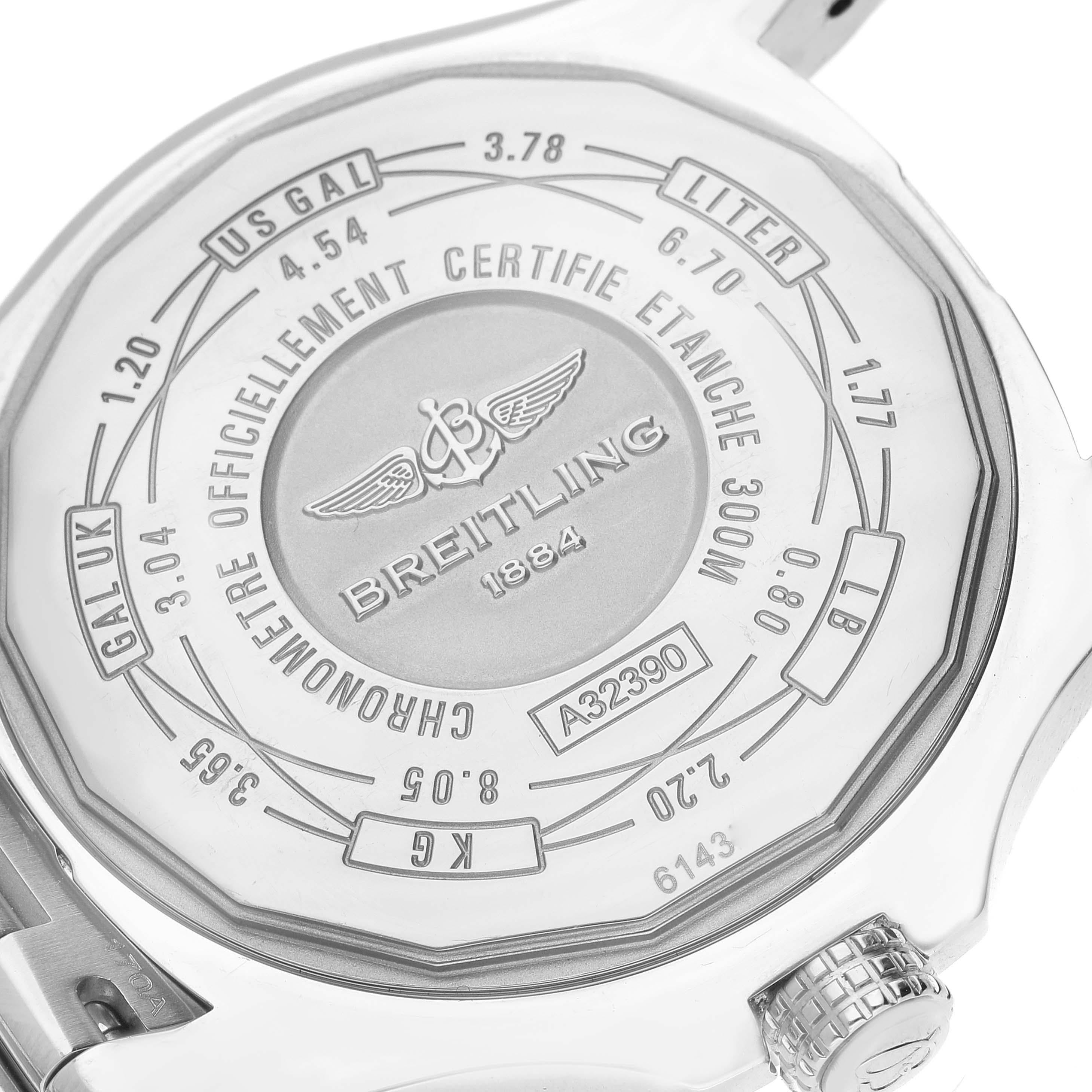 Men's Breitling Aeromarine Avenger II GMT MOP Dial Steel Watch A32390 Box Card