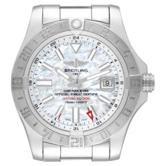 Breitling Aeromarine Avenger II GMT Mother of Pearl Dial Steel Mens Watch
