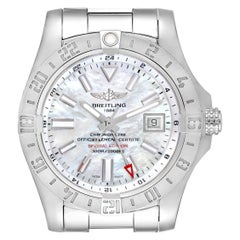 Breitling Aeromarine Avenger II GMT Mother of Pearl Dial Steel Mens Watch